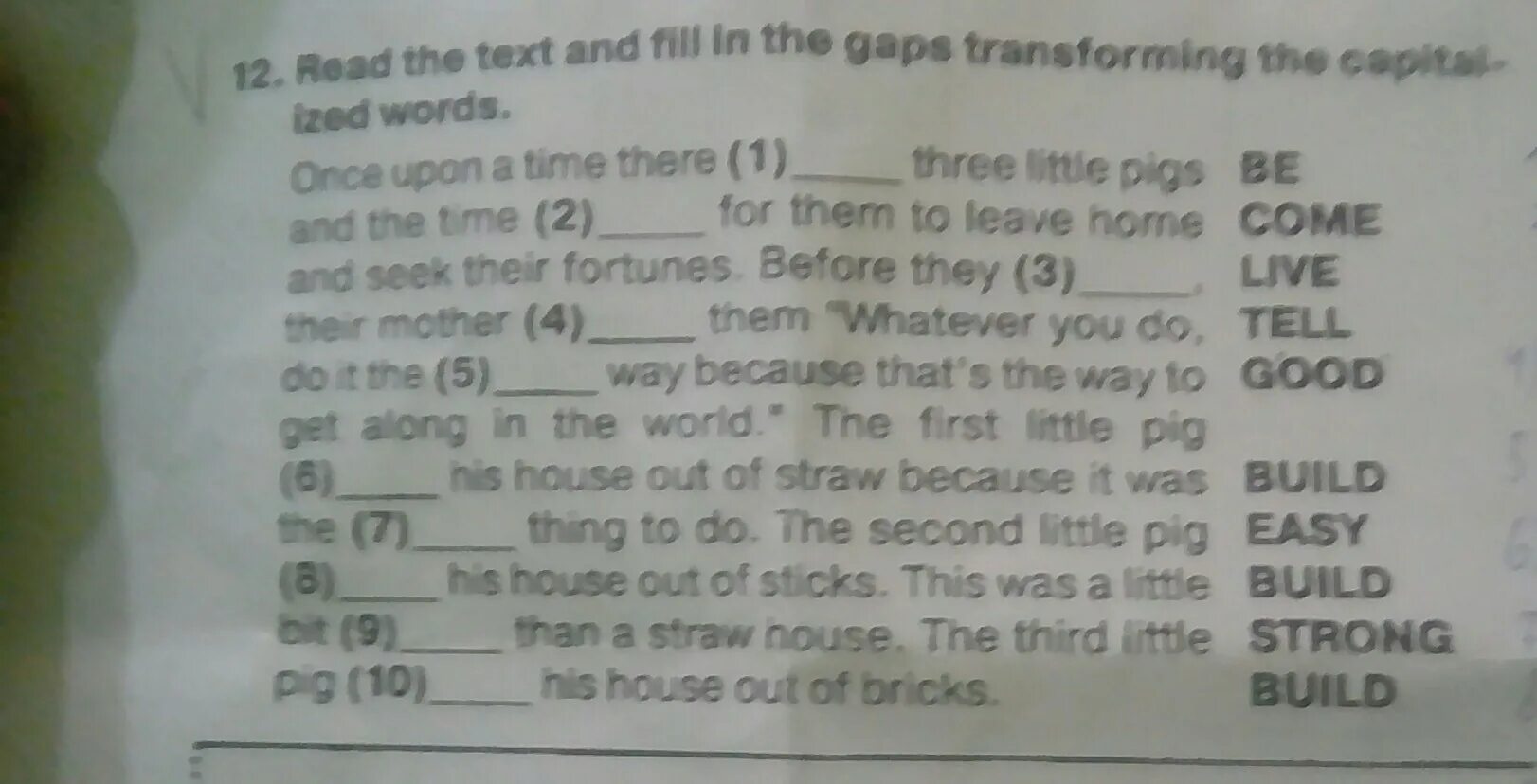 Read the text and fill in the gaps Transforming capitalized Words. Текст по английскому fill in. Read the text and fill in the gaps Transforming capitalized Words 5 класс. Capitalized Words. 6 words текст