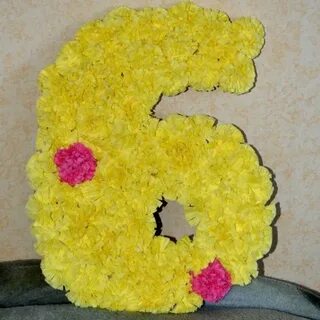 Цифра 6 из цветов