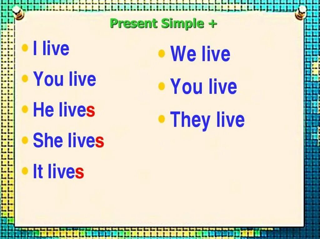 Present simple случаи. Формы глагола to Live. Глагол Live в present simple. Live Lives правило. Глагол английский Live.