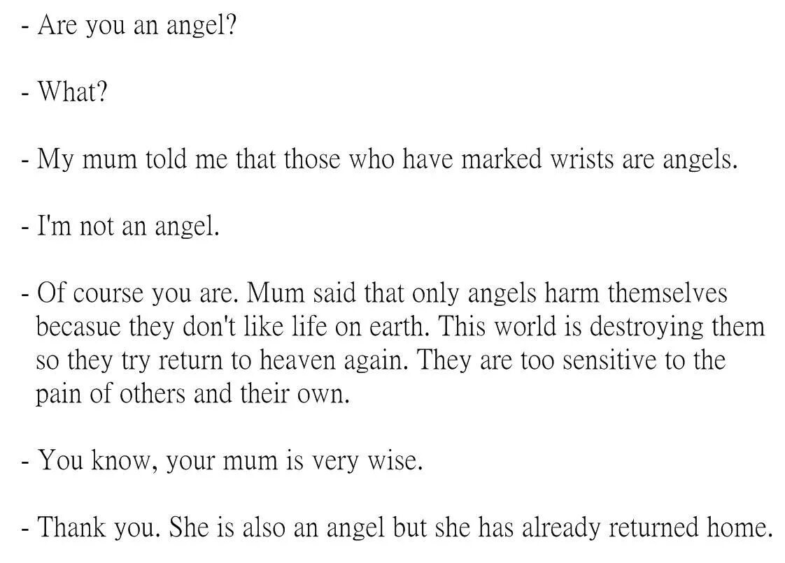 Mum is my Angel. You are an Angel. What you say about my mum. I say mum what