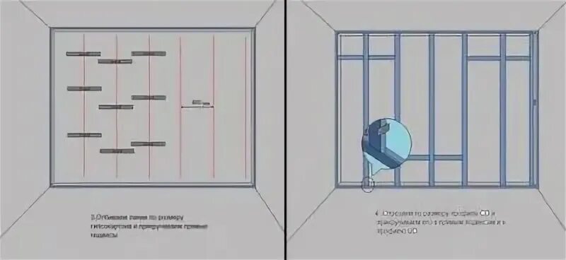 Обрешетка под гипсокартон размеры