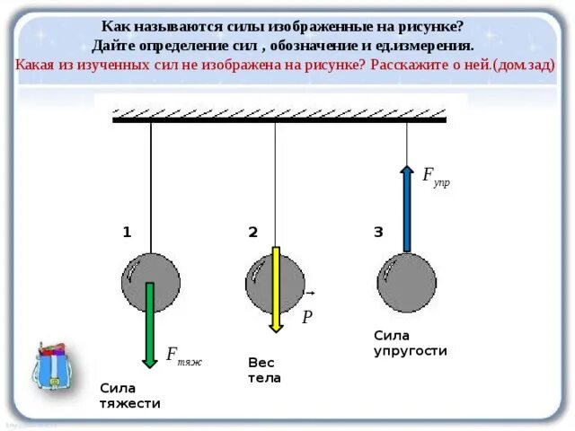 Силы на рисунке 1