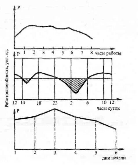 Изменение работоспособности в течение недели. Изменение работоспособности в течение суток. График изменения работоспособности в течение суток. Динамика работоспособности. Работоспособность изменяется в течение