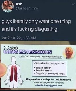 guys literally only want one thing and it's fucking disgust...