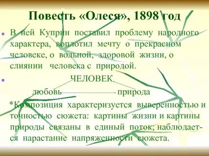 Описание олеси