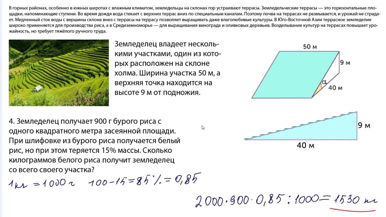 Задачи про террасы