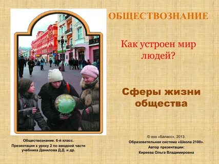 Сферы жизни общества 6 класс обществознание