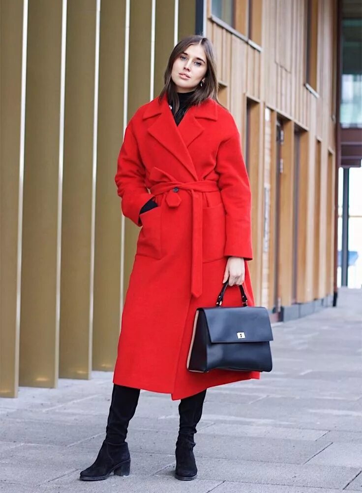 Пальто. Красное пальто. Образы с красным пальто. Пальто осеннее красное.