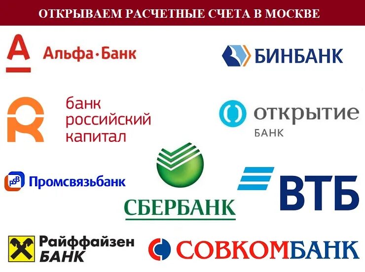 Открытие счетов в банках россии