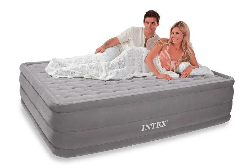 Омск купить матрас кровать. Надувная кровать Intex 64418. 64418 Матрас Intex. Comfort-Plush Queen 203х152 матрас надувной Intex. Надувная кровать Intex 152х203х56см.