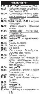 Телепрограмма спб 1000