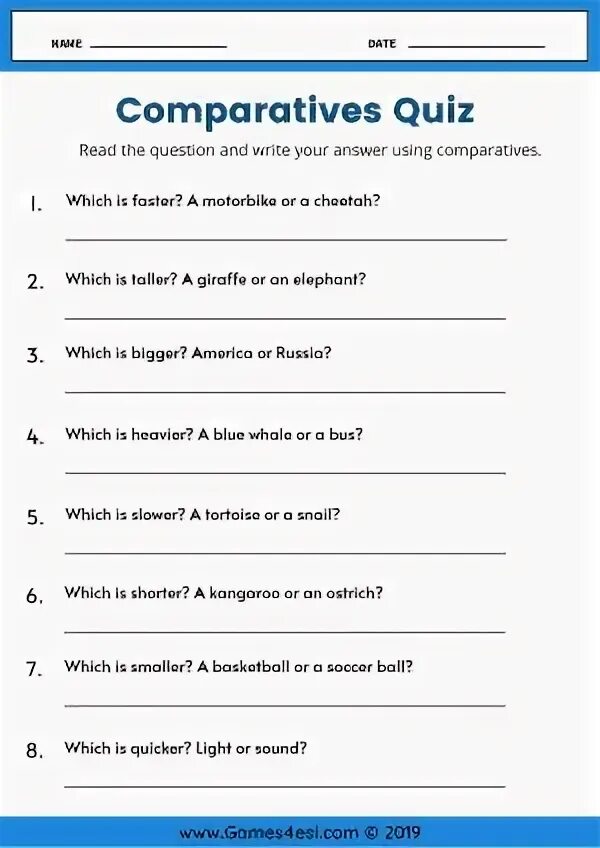 Comparatives quiz. Comparative and Superlative adjectives exercises. Comparatives Worksheets. Degrees og Comparison Worksheets 8 класс. Comparison of adjectives Board game.