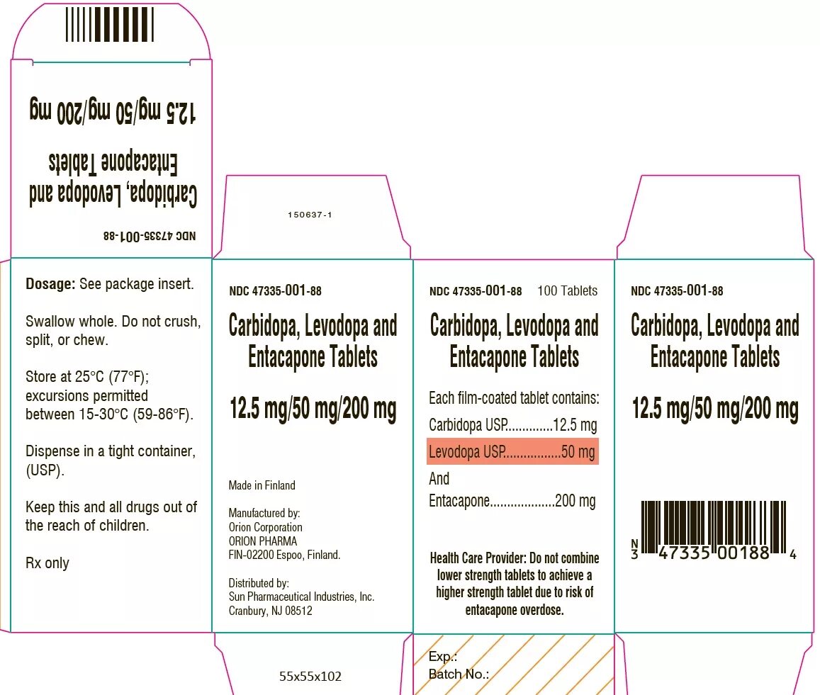 Package Insert. See package. Sun Pharmaceutical industries. USPS Type of Packaging. See the package