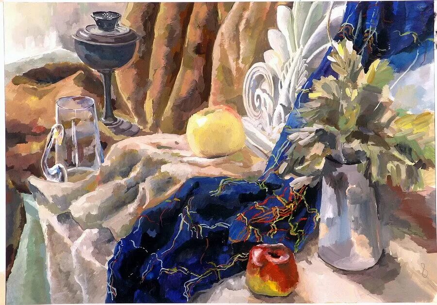 В гуашевой живописи. Живопись гуашь мастрюковские озера. Гуашевые натюрморты. Краски для рисования. В гуашевой живописи.