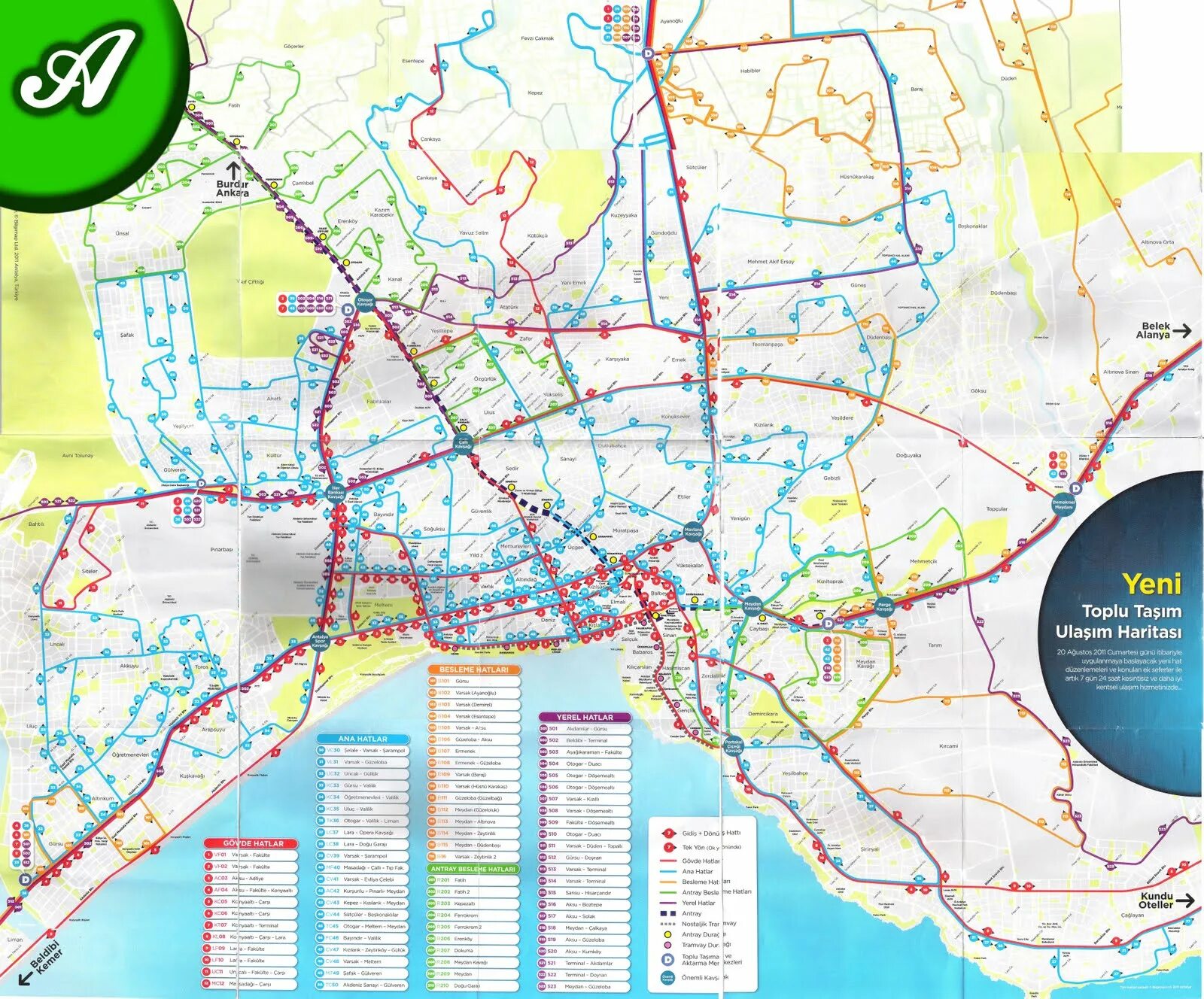 Карта автобусов купить. Анталья схема общественного транспорта. Карта автобусов Анталии. Транспорт Анталии схема. Схема автобусов Анталии.