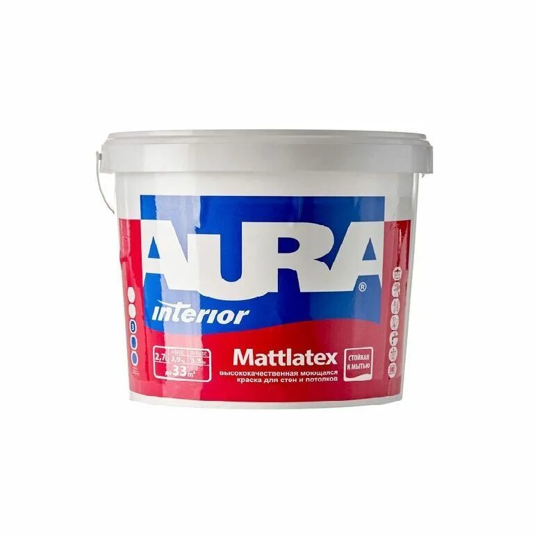 Краска для стен mattlatex. Краска aura mattlatex. краска аура матлатекс 9 л. aura mattlatex, 2.7 л. краска д/стен и потолков моющ. aura mattlatex 9л..
