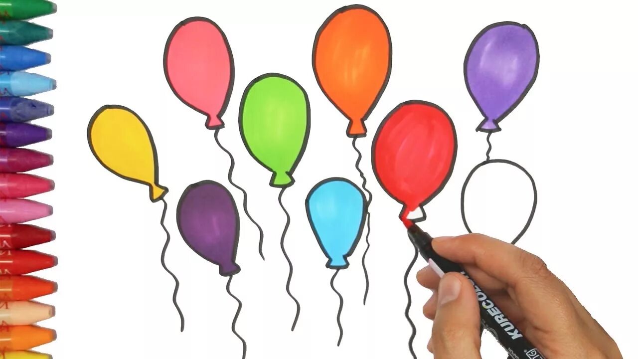 Рисунки шаров для детей. Воздушный шарик рисунок. Рисование воздушными шариками. «Воздушные шарики» риосвание. Разноцветные шарики рисование.