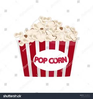 Largest Redandwhite Popcorn Bucket Filled Snack Stock Vector (Royalty Free)...