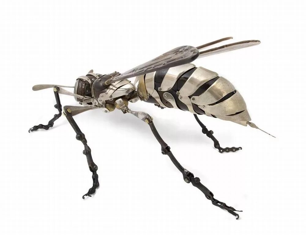 Пчела из металла. Colony wasp. Оса в стиле стимпанк. Оса из металла. Оса в металле.