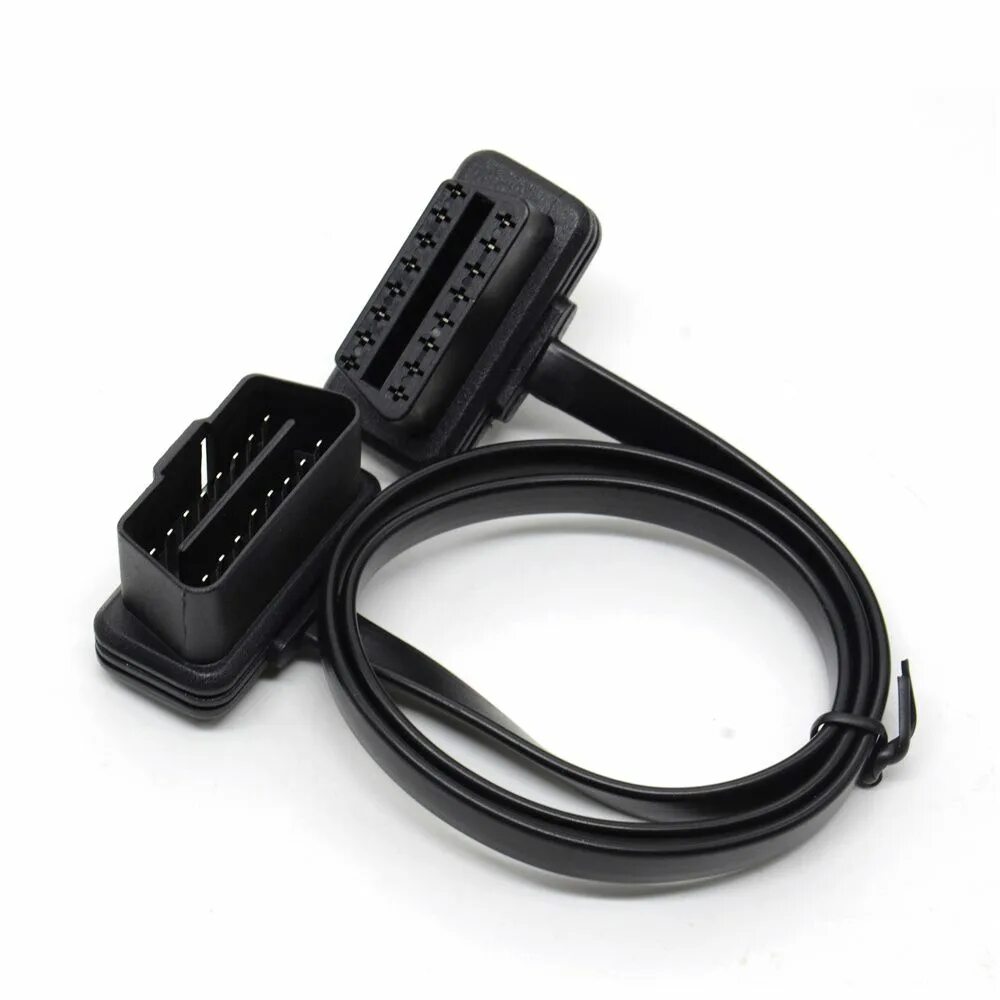 Elm разъем. 16 контактный разъем obd2. удлинитель obd. плоский штекерный удлинитель.