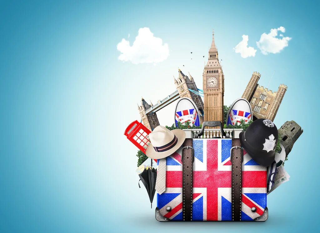 Traveling to uk. Флаг Лондона. Чемодан с британским флагом. Великобритания креатив. Флаг uk.