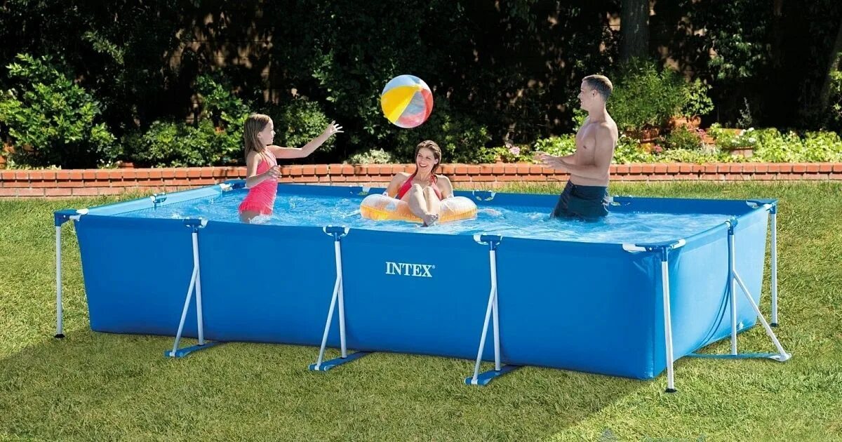 Бассейн 7 метров в длину. Бассейн каркасный rectangular frame 450x220х84см 7127л intex 28273. бассейн intex 28272. бассейн интекс каркасный. intex 28273.