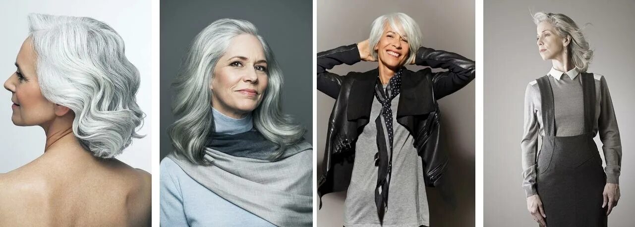 Окрашивание волос с сединой. Серые волосы. Пепельный цвет волос. Стильные образы с седыми волосами. Стильные стрижки для женщин 50+ каре.