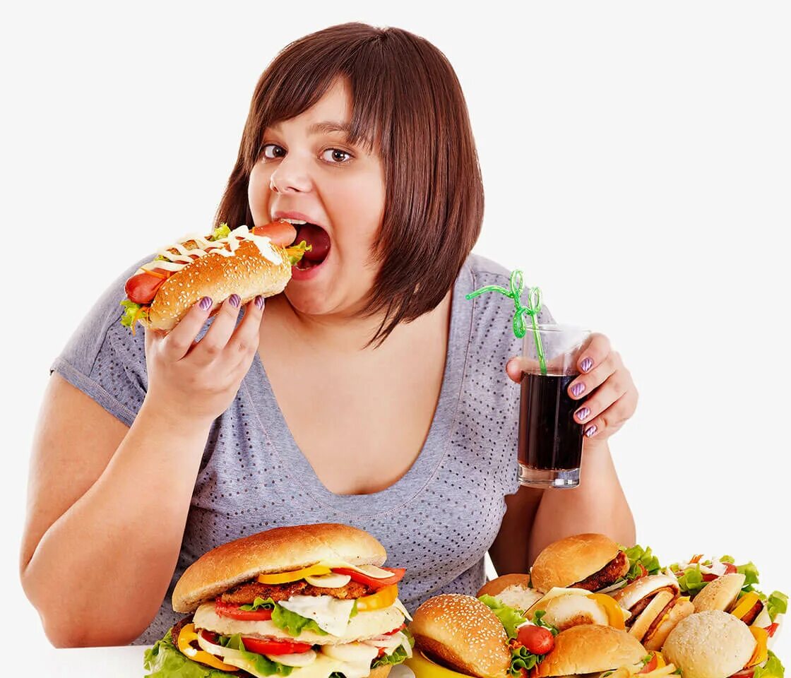 Девушка и сладкое. Девушка обжора. Переедание. Психогенное переедание. Девушка с бутербродом.