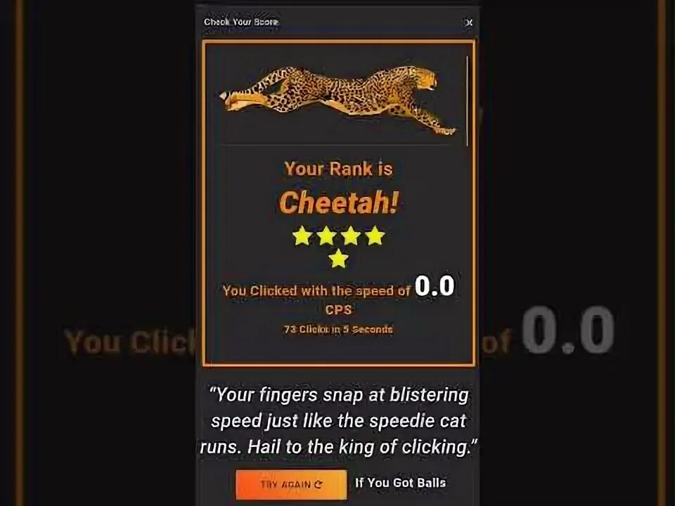 Cps test 1 sec. Cps test 1 sec