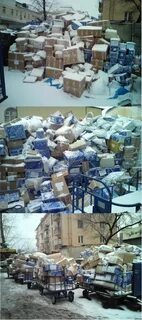 Вскрытые посылки почты
