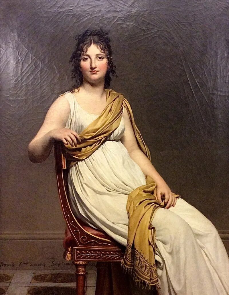 Классицизм портреты. Портрет мадам де Вернинак 1799.