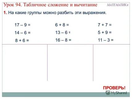 На какие группы можно разбить эти