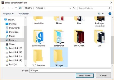 Selected folder