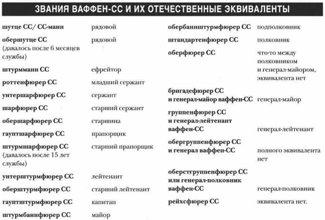 Звания СС В третьем рейхе соответствие с СССР. Иерархия званий в войсках СС Германии. Воинские звания войск СС Германии. Воинские звания 3 рейха. Немецко фашистские звания