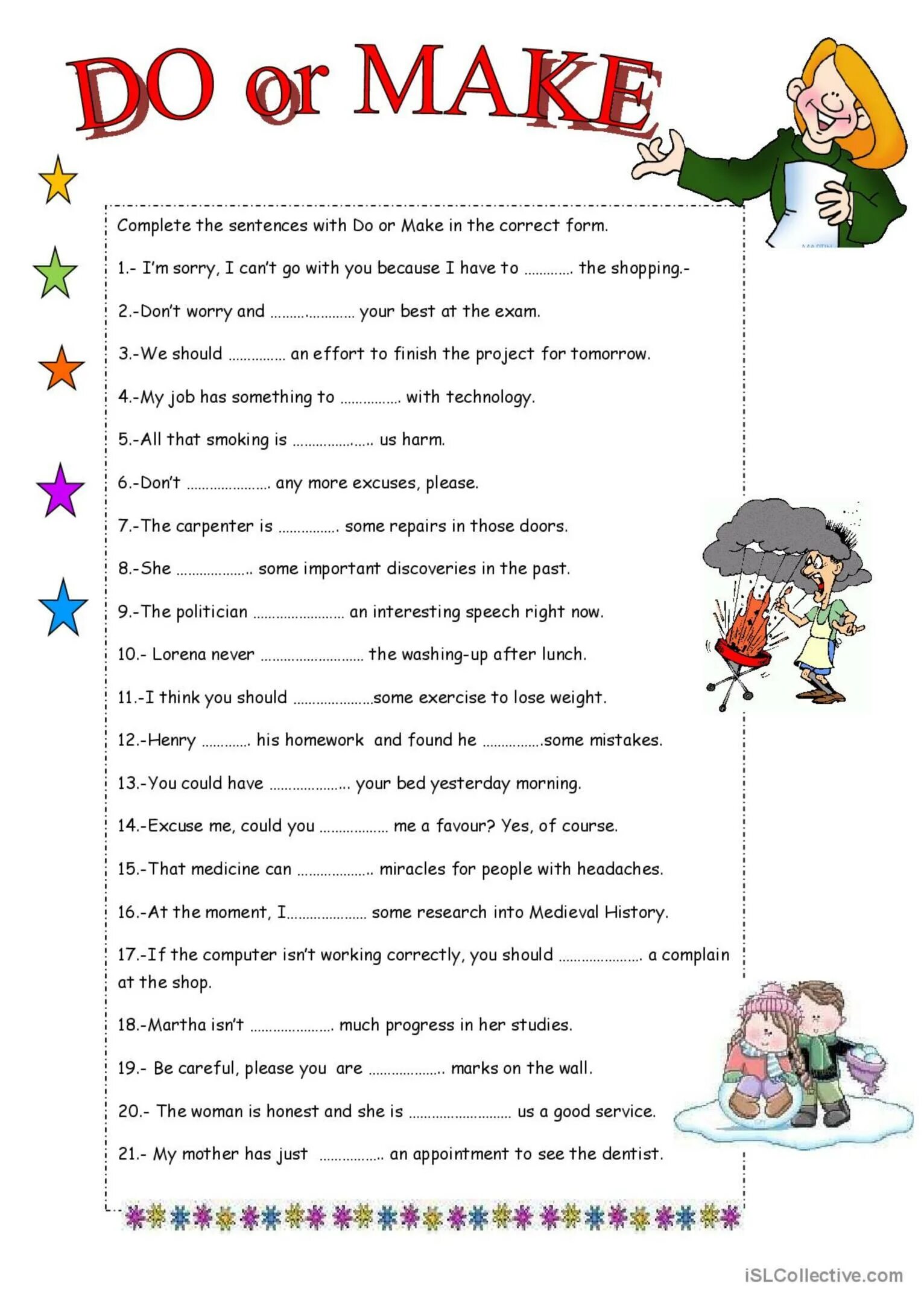 Do make упражнения. Make do задания. Make or do упражнения. Make vs do Worksheets.