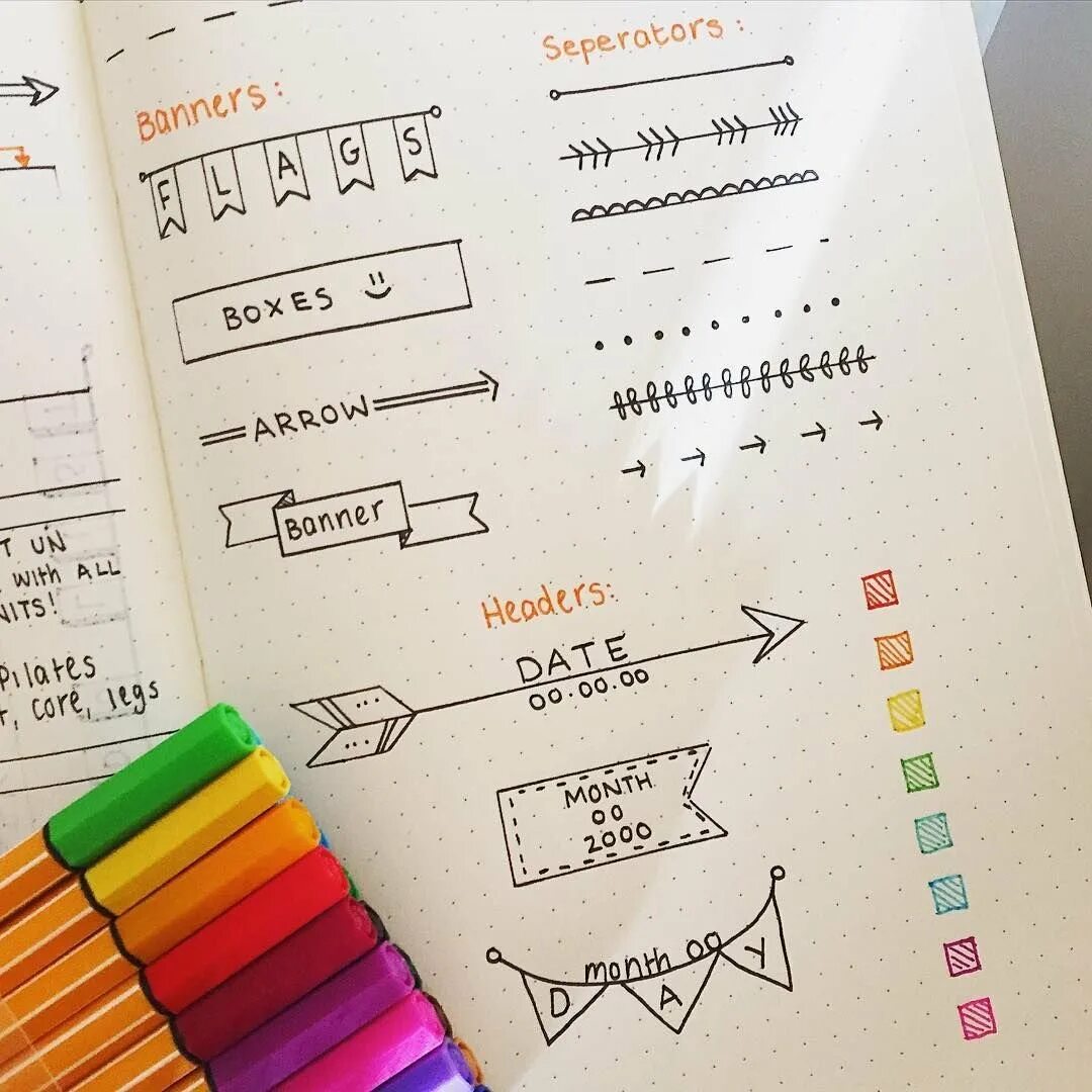 Как тема можно оформить. Идеи заголовков для ежедневника. Украшения для ежедневника. Идеи разделителей для ежедневника. Идеи для оформления текста в ежедневнике.