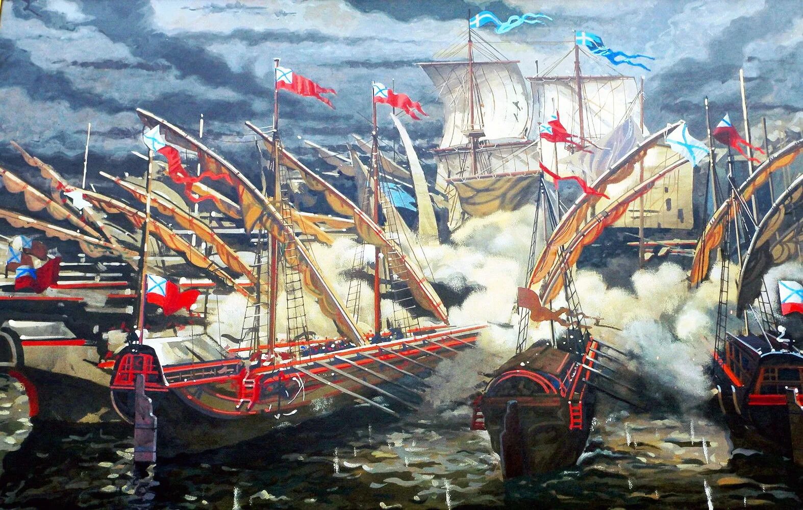 Гангутское Морское сражение 1714 Апраксин. Победа у мыса Гангут 1714.