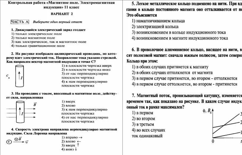 Контрольная работа по физике магнитное поле. Кр магнитное поле и электромагнитная индукция 11 класс. Контрольная по физике 11 магнитное поле. Электромагнитная индукция. Контрольная по физике 9 класс электромагнитное поле. Электромагнитные явления тест 8 класс 1 вариант