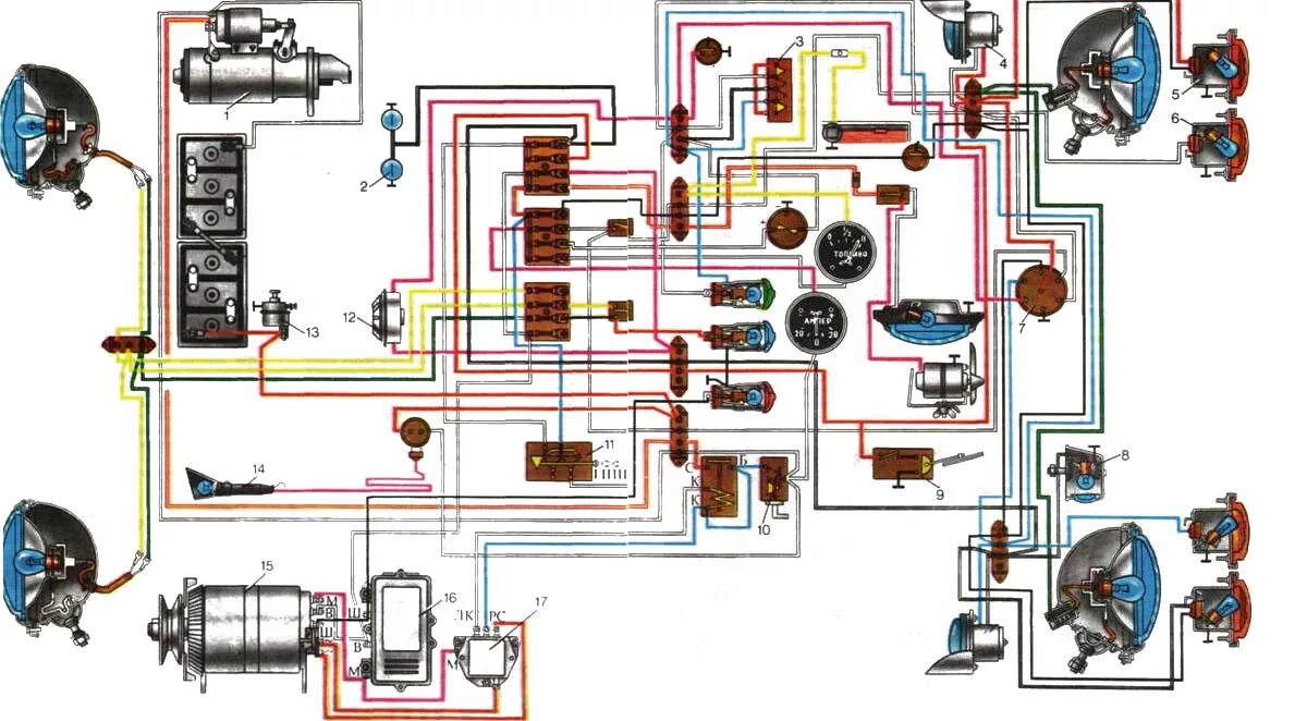 Проводка мтз большая кабина. Схема электрооборудования трактора МТЗ 80. Электрическая схема трактора МТЗ 80. Электрооборудование МТЗ-80 С маленькой кабиной. Схема электрооборудования МТЗ 80 цветная.