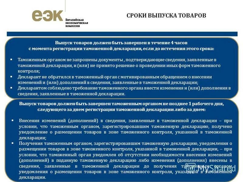 Изменениями и дополнениями а также. Сроки выпуска товаров. Выпуск продукции таможенной. Сроки выпуска декларации на товары. Срок регистрации таможенной декларации.