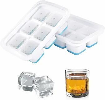 DOQAUS Square Ice Cube Trays - Tray Making shopping 12 for Large