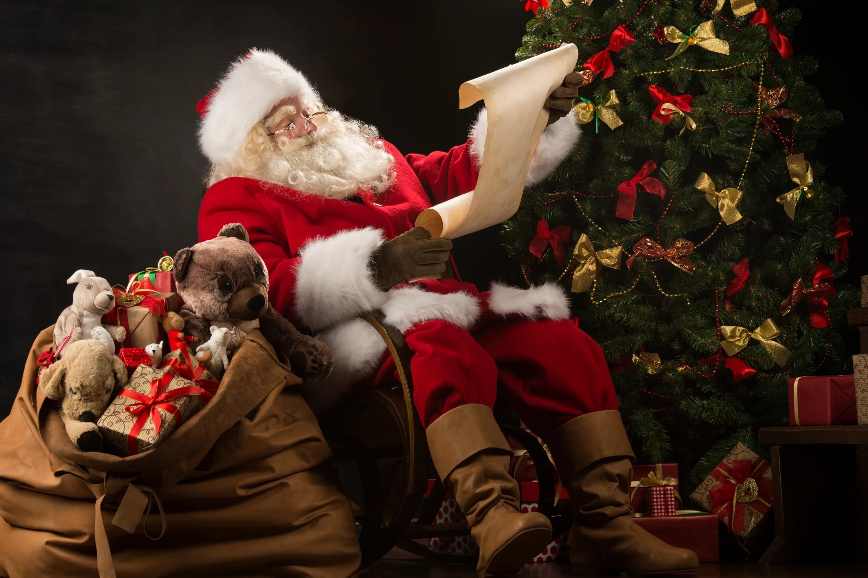 Дед мороз где брать мои подарки. Santa Клаус и елка. Санта-Клаус. Santa Claus дед Мороз. Санта Каймс.