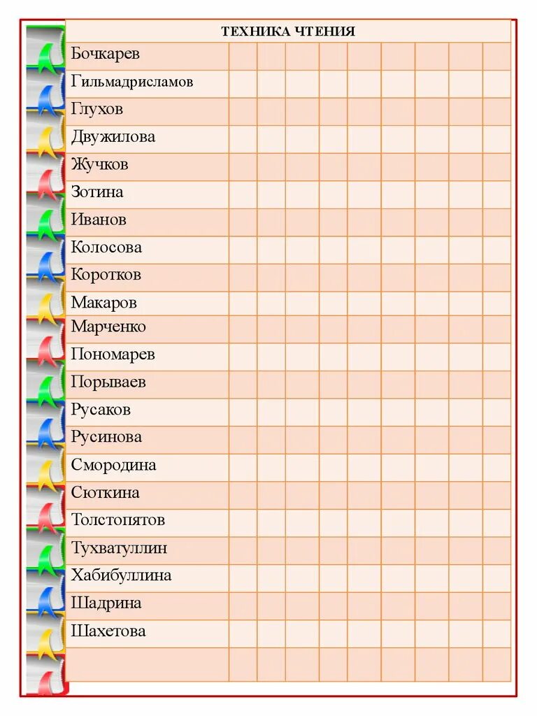 Таблица результатов техники чтения. Техника чтения. Экран чтения в начальной школе. Таблица достижений по технике чтения.