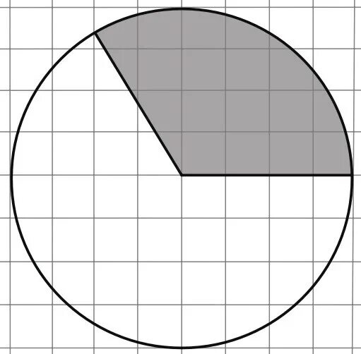 Каков был круг. Найдите площадь заштрихованного сектора. Окружность на клетчатой бумаге. Площадь закрашенного круга. Площадь заштрихованной части круга.