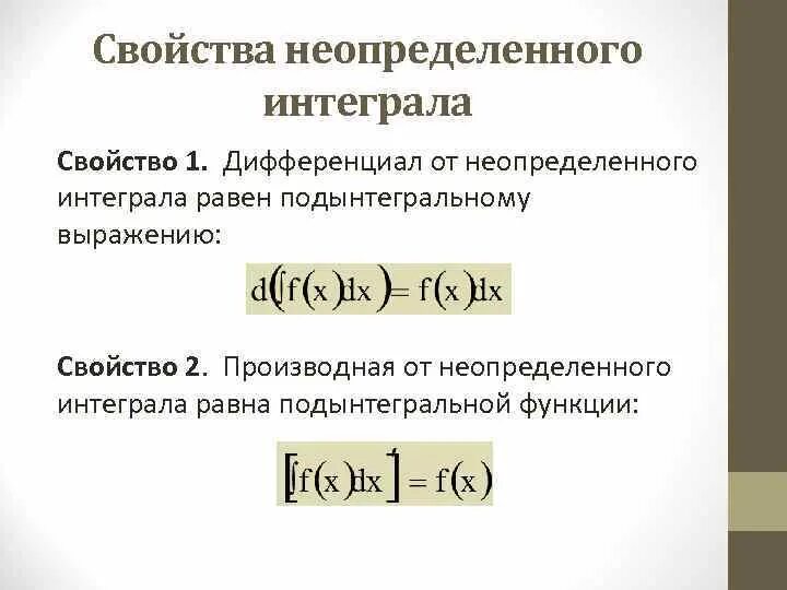 Смысл неопределенного интеграла. Подынтегральное выражение для неопределенного интеграла. дифференциал неопределенного интеграла.