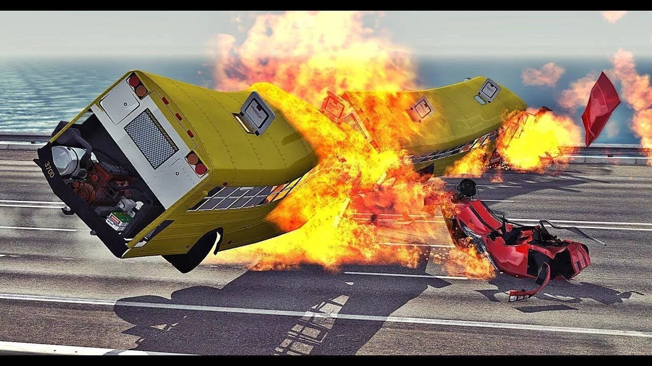 Car crashing engine