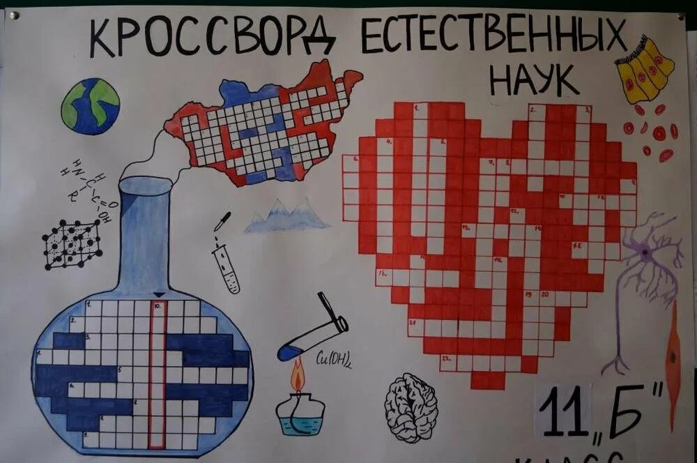 Стенгазета по химии. Плакат на неделю химии. Красивый плакат по химии с ребусами и кроссвордами. Интересные плакаты по химии.