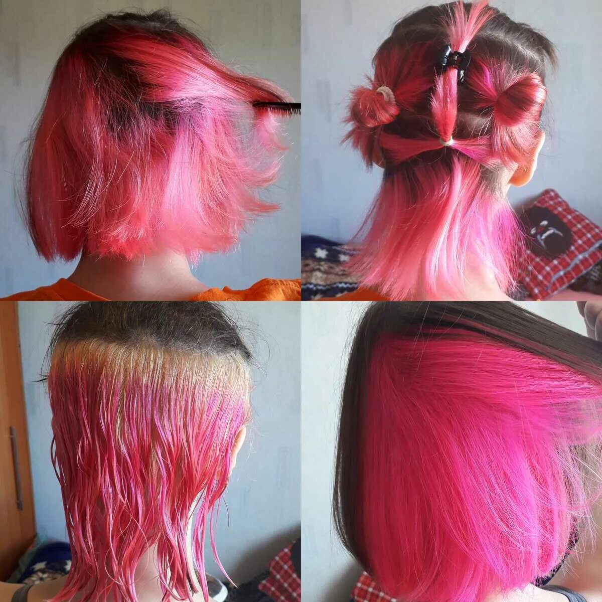 Чем можно закрасить волосы. Скрытое окрашивание волос. Скрытое окрашивание волос розовый цвет. Скрытое окрашивание нижних волос розовым. Скрытое окрашивание розовым цветом.