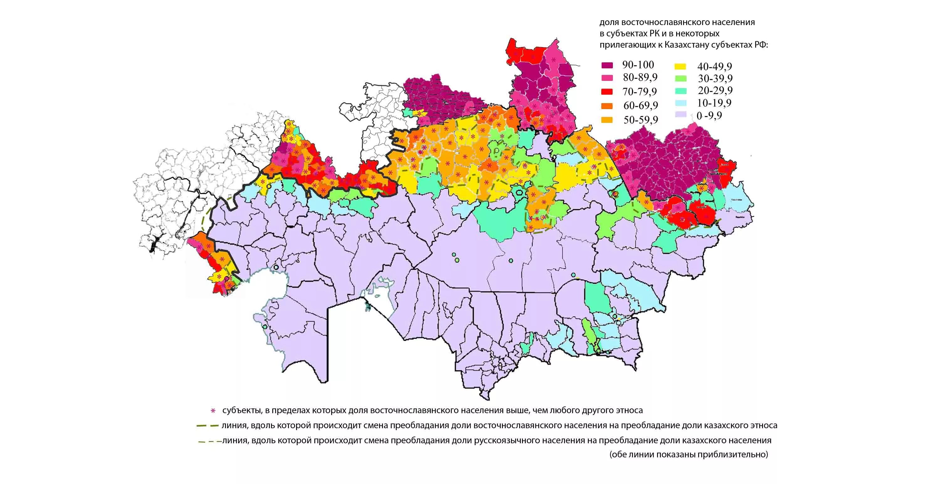 Расселение казахстана. Этническое население Казахстана карта. Этническая карта Казахстана 2018. Карта русскоязычного населения Казахстана. Этнический состав населения Казахстана карта.