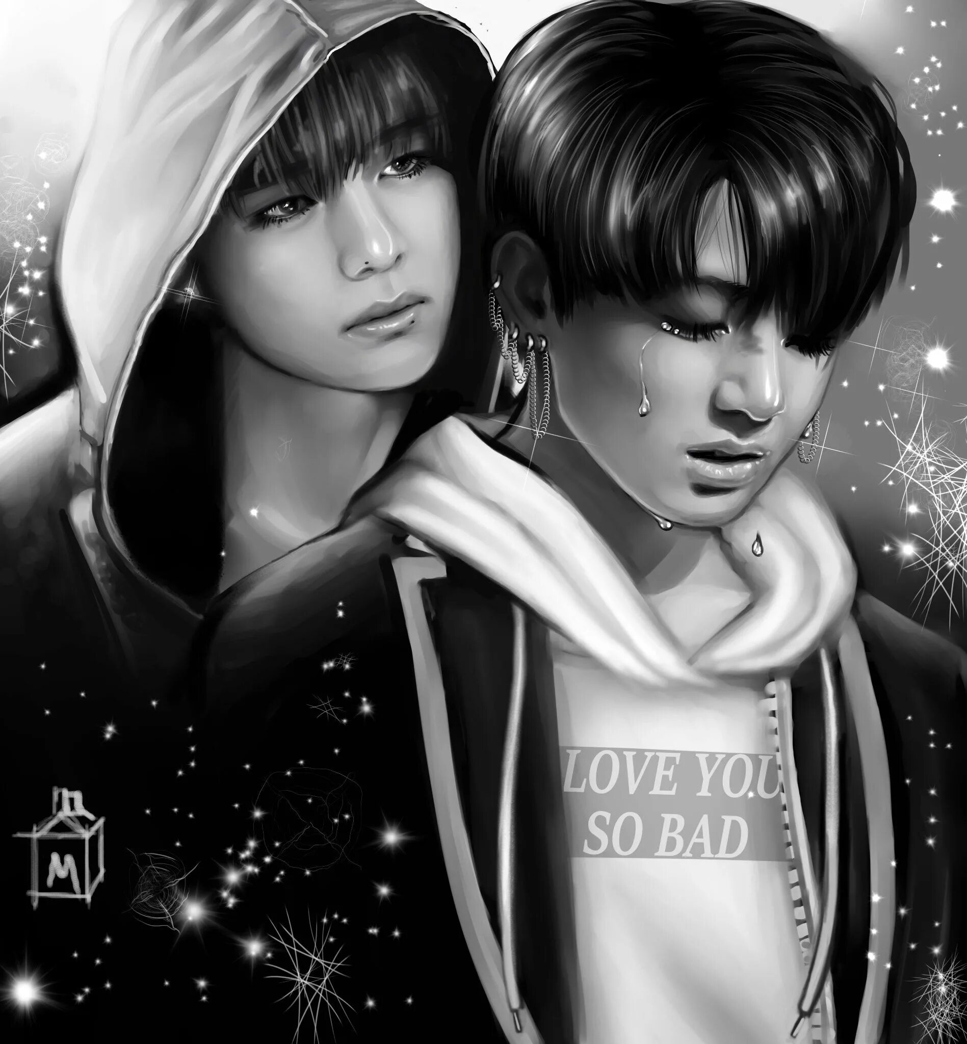 Фф вигуки эльфы. Вигуки БТС арт. BTS Art Хосок и Чонгук. БТС Чонгук и Тэхен арт. BTS Тэхен и Чонгук арт.